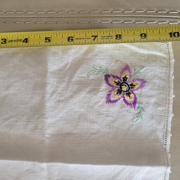 Vintage MCM Hand Embroidery Cocktail or Dinner Napkins 4 Different Designs 10 in - Picture 8 of 9